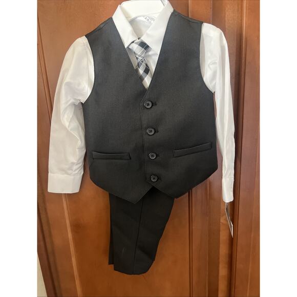 Van Heusen Toddler Boys' 4-Piece Formal Set Black 2T - Picture 6 of 8